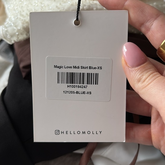 NWT HELLO MOLLY midi sequin skirt size XS - Picture 8 of 8